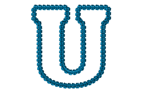 Alphabet Letter U Applique