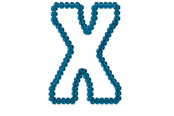 Alphabet Letter X Applique