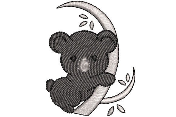 Baby Bear on Branch: A Sweet, Versatile Embroidery Design