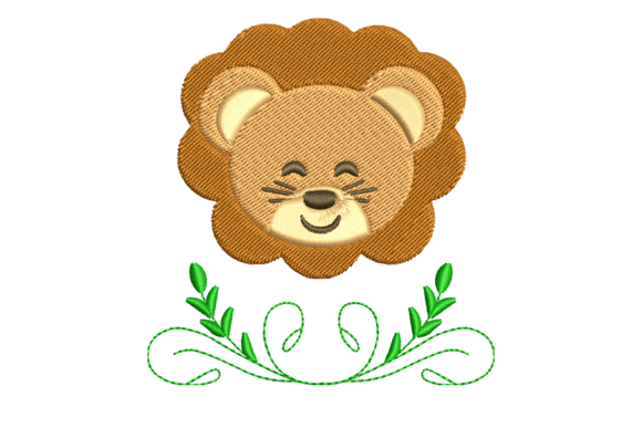Cute Lion: A Charming Wild Animals Embroidery for Personalized Gifts