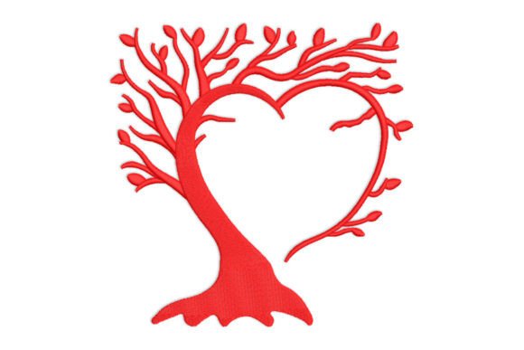 Heart Tree: A Whimsical Embroidery Design for Meaningful Handmade Gifts