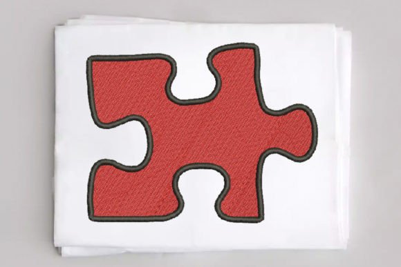 Mini Puzzle Piece: A Thoughtful Embroidery Design for Meaningful Gifts