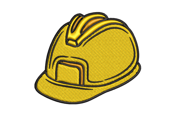 Safety Helmet Embroidery Design