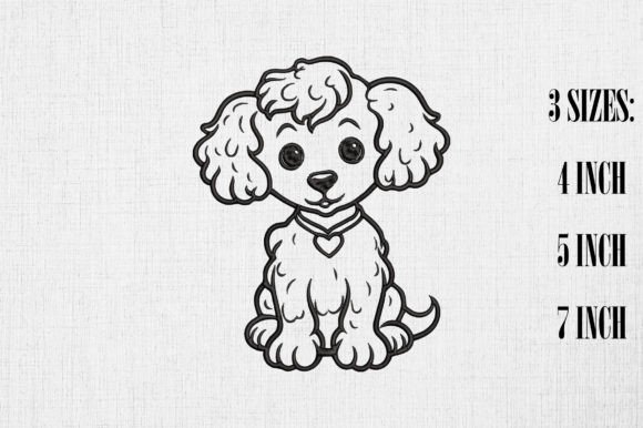 Valentine Cute Poodle Dog Heart