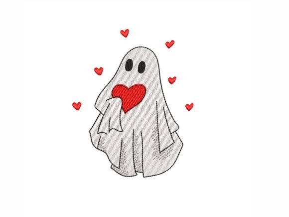 Valentine Ghost: A Whimsical Embroidery Design Worth Personalizing