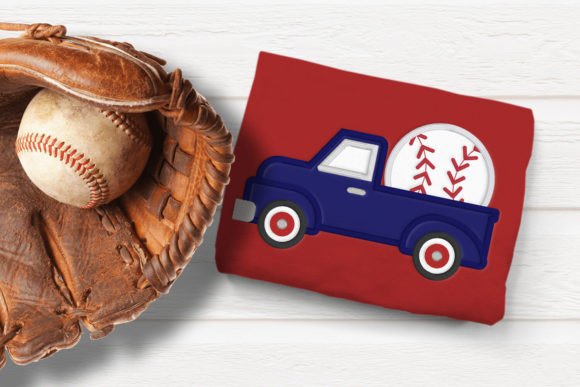 Vintage Truck with Baseball Applique